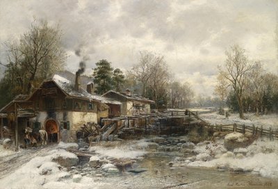 Blacksmith in Winter by Horst Hacker